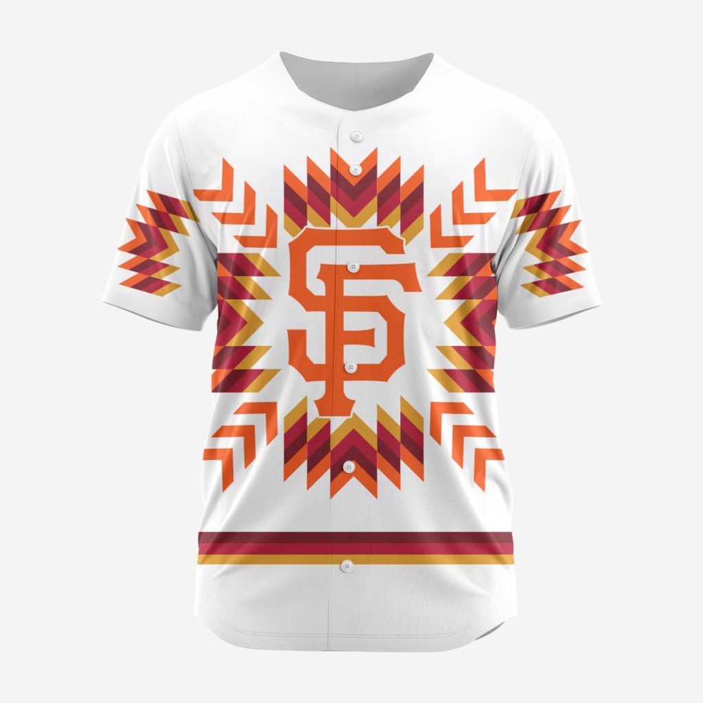 MLB San Francisco Giants Special Native Design Baseball Jersey Gift for Men Women MLB San Francisco Giants Special Native Design Baseball Jersey Gift for Men Women