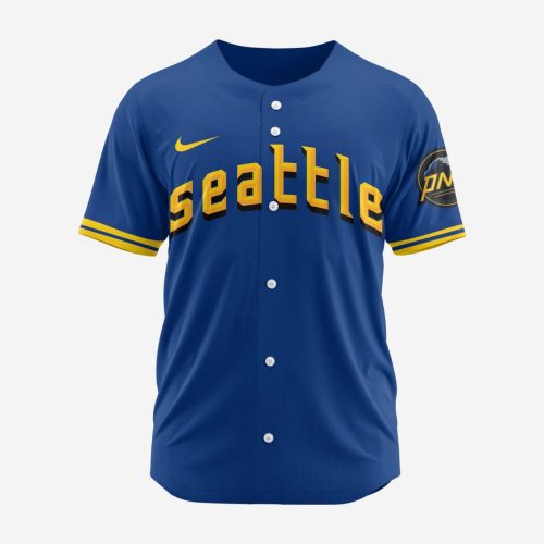 MLB Seattle Mariners Personalized 2024 City Connect Baseball Jersey Design
