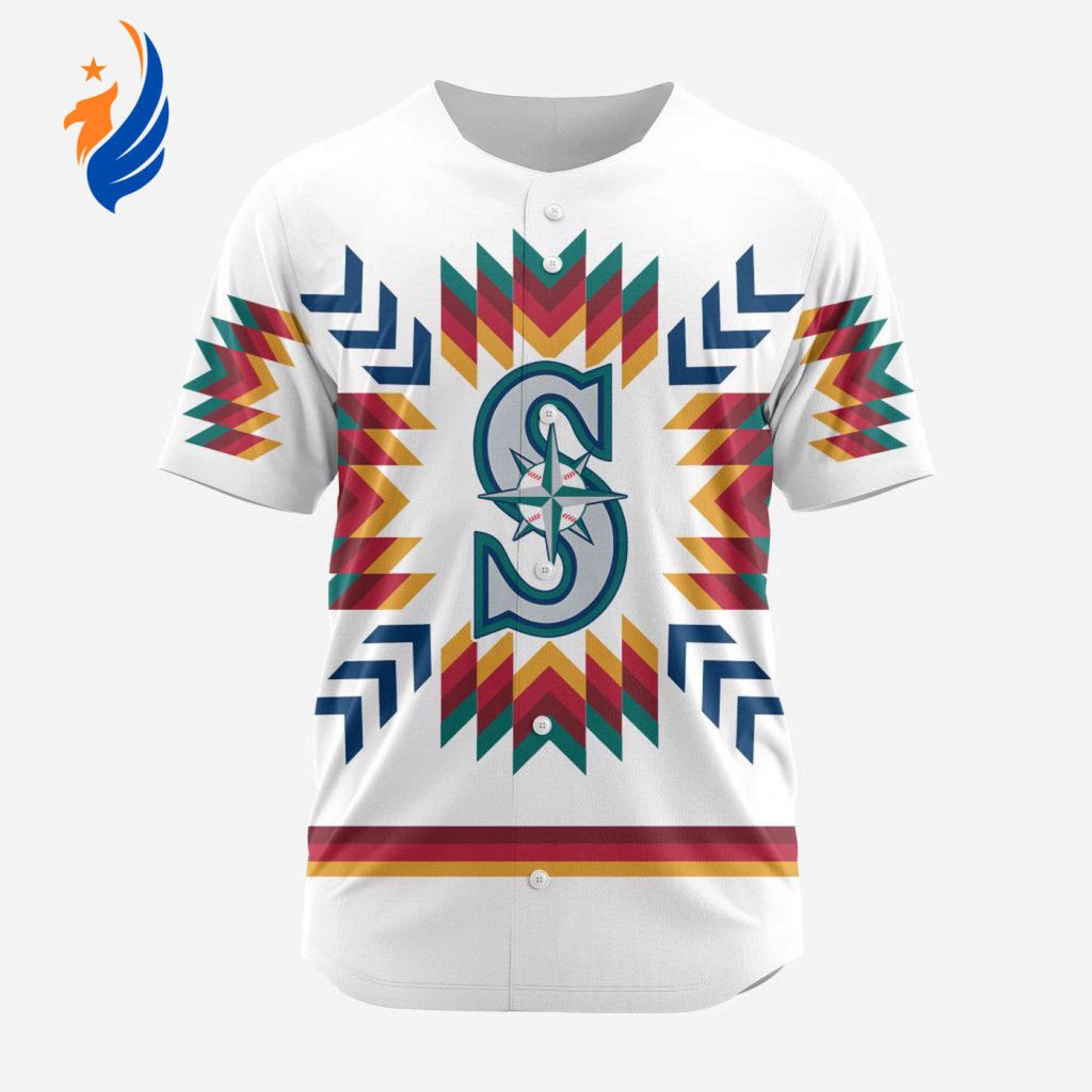 MLB Seattle Mariners Special Native Design Baseball Jersey Gift for Men Women MLB Seattle Mariners Special Native Design Baseball Jersey Gift for Men Women