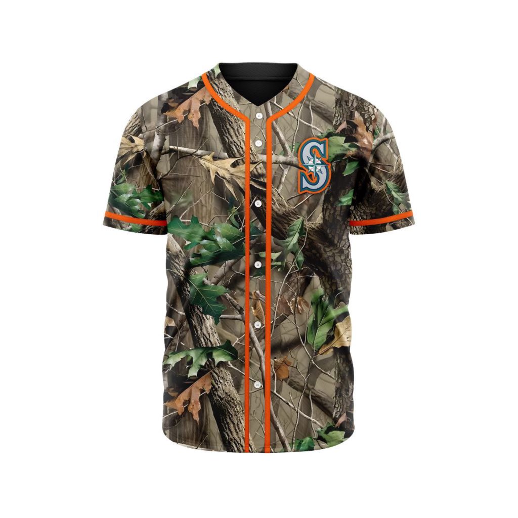 MLB Seattle Mariners Special Realtree Camo Hunting Baseball Jersey Gift for Men Women MLB Seattle Mariners Special Realtree Camo Hunting Baseball Jersey Gift for Men Women
