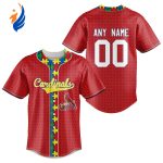 MLB St. Louis Cardinals Mix Grateful Dead | Specialized Baseball Jersey Fearless Aganst Autism Gift for Men Women MLB St. Louis Cardinals Mix Grateful Dead | Specialized Baseball Jersey Fearless Aganst Autism Gift for Men Women