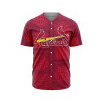 MLB St. Louis Cardinals Special Paisley Design Baseball Jersey Gift for Men Women MLB St. Louis Cardinals Special Paisley Design Baseball Jersey Gift for Men Women