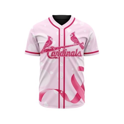 MLB St. Louis Cardinals Special Pink Design Fight Breast Cancer Baseball Jersey Gift for Men Women