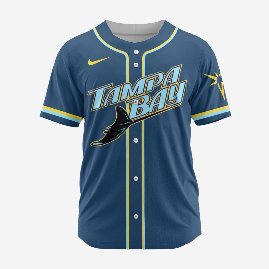 MLB Tampa Bay Rays Personalized Alternate Design Concept Baseball Jersey 2404 MLB Tampa Bay Rays Personalized Alternate Design Concept Baseball Jersey 2404