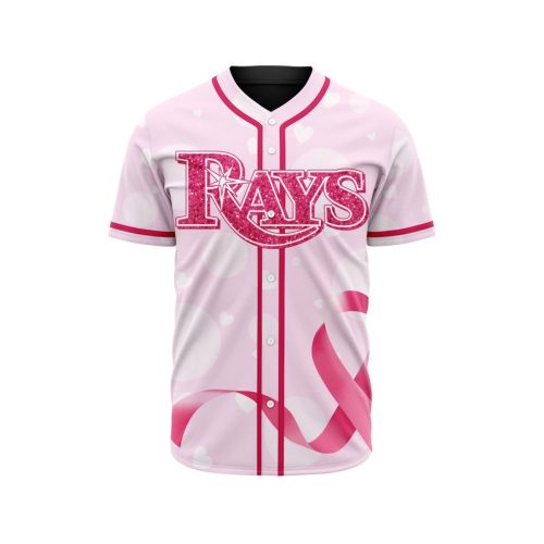 MLB Tampa Bay Rays Special Pink Design Fight Breast Cancer Baseball Jersey Gift for Men Women