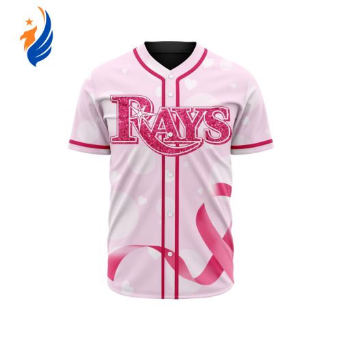 MLB Tampa Bay Rays Special Pink Design Fight Breast Cancer Baseball Jersey Gift for Men Women