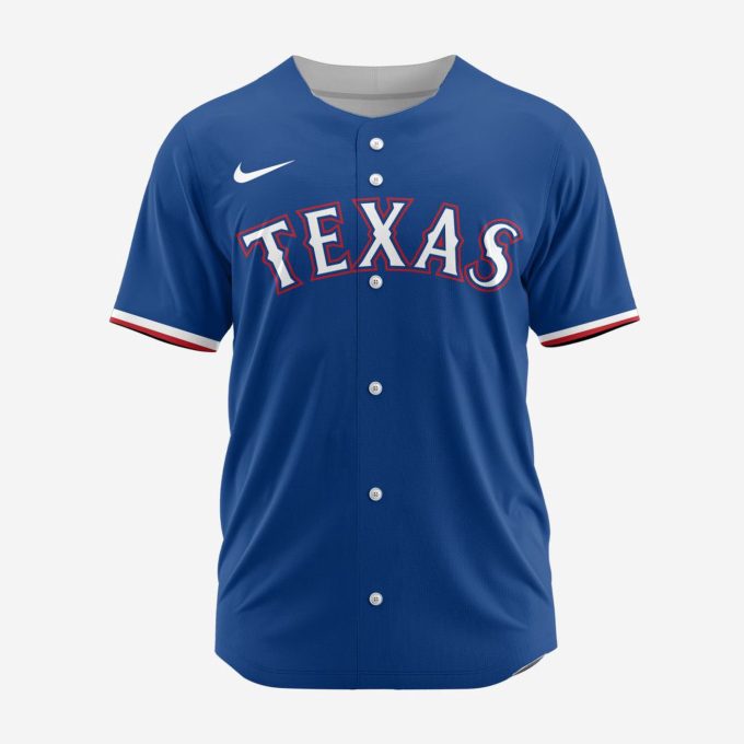 MLB Texas Rangers Personalized Alternate 02 Baseball Jersey