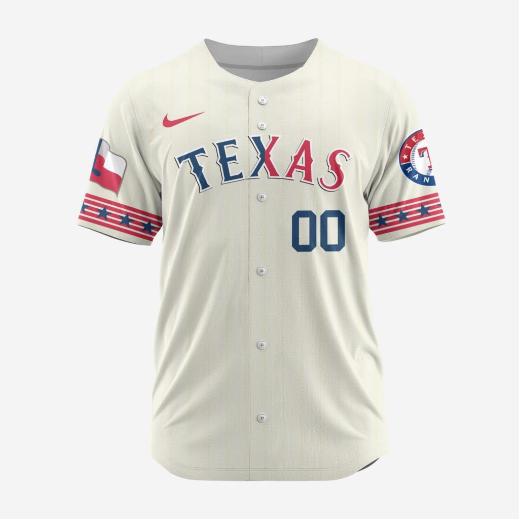 MLB Texas Rangers Personalized Alternate Design Concept Baseball Jersey 2401 MLB Texas Rangers Personalized Alternate Design Concept Baseball Jersey 2401