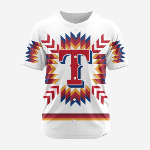 MLB Texas Rangers Special Native Design Baseball Jersey Gift for Men Women