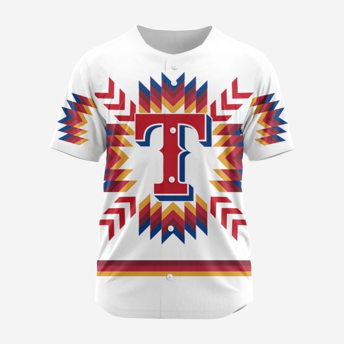 MLB Texas Rangers Special Native Design Baseball Jersey Gift for Men Women