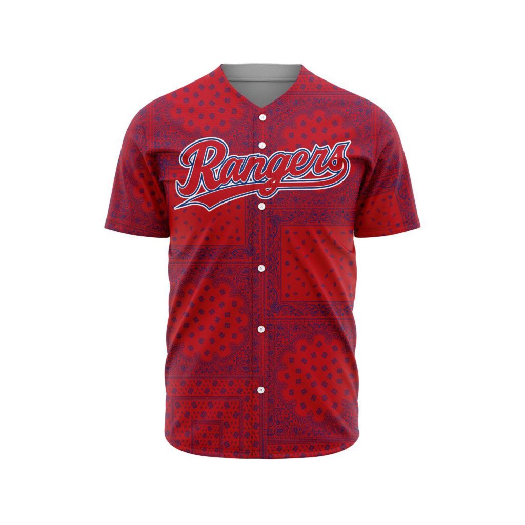 MLB Texas Rangers Special Paisley Design Baseball Jersey Gift for Men Women MLB Texas Rangers Special Paisley Design Baseball Jersey Gift for Men Women