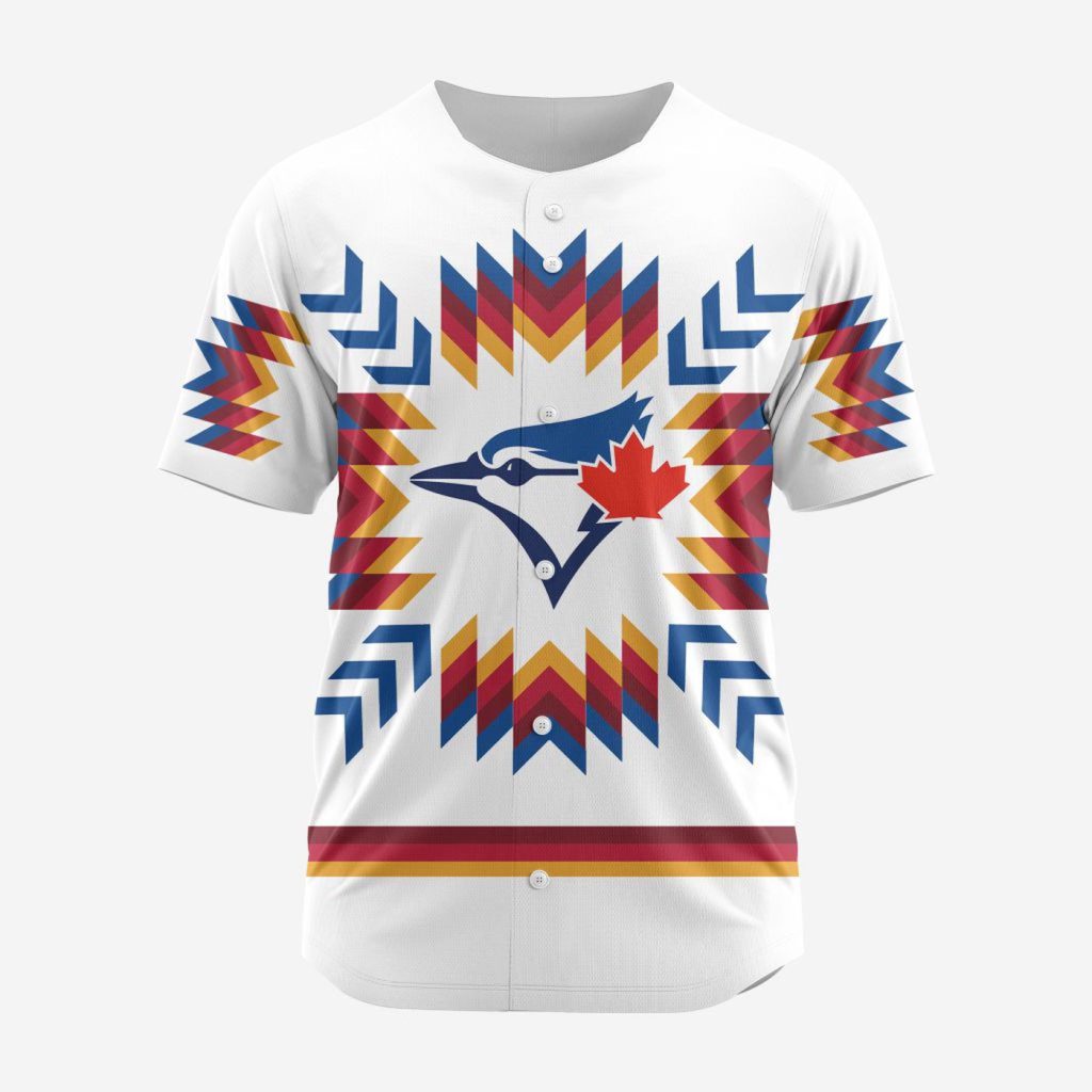 MLB Toronto Blue Jays Special Native Design Baseball Jersey Gift for Men Women MLB Toronto Blue Jays Special Native Design Baseball Jersey Gift for Men Women