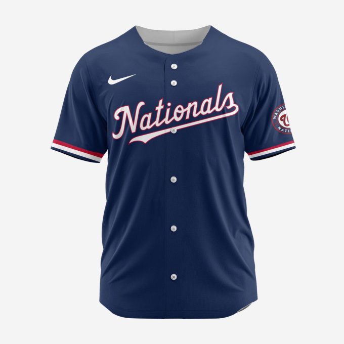 MLB Washington Nationals Personalized Alternate 02 Baseball Jersey