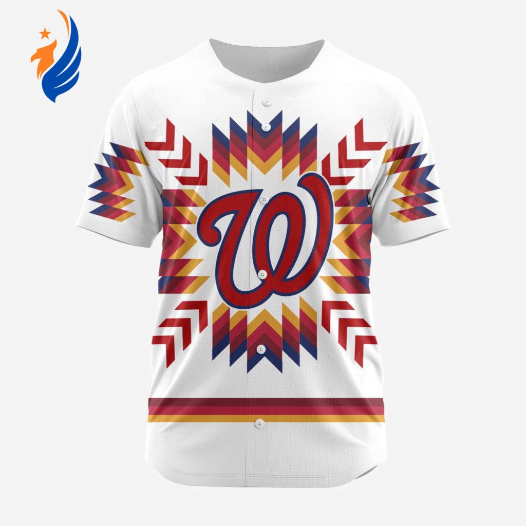 MLB Washington Nationals Special Native Design Baseball Jersey Gift for Men Women MLB Washington Nationals Special Native Design Baseball Jersey Gift for Men Women
