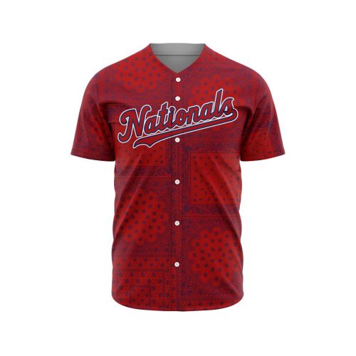 MLB Washington Nationals Special Paisley Design Baseball Jersey Gift for Men Women