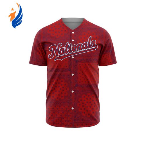 MLB Washington Nationals Special Paisley Design Baseball Jersey Gift for Men Women