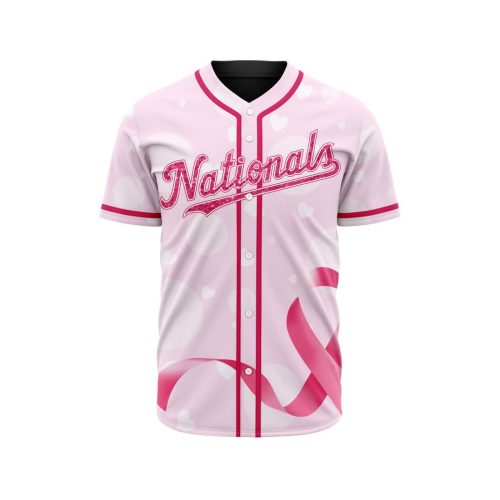 MLB Washington Nationals Special Pink Design Fight Breast Cancer Baseball Jersey Gift for Men Women