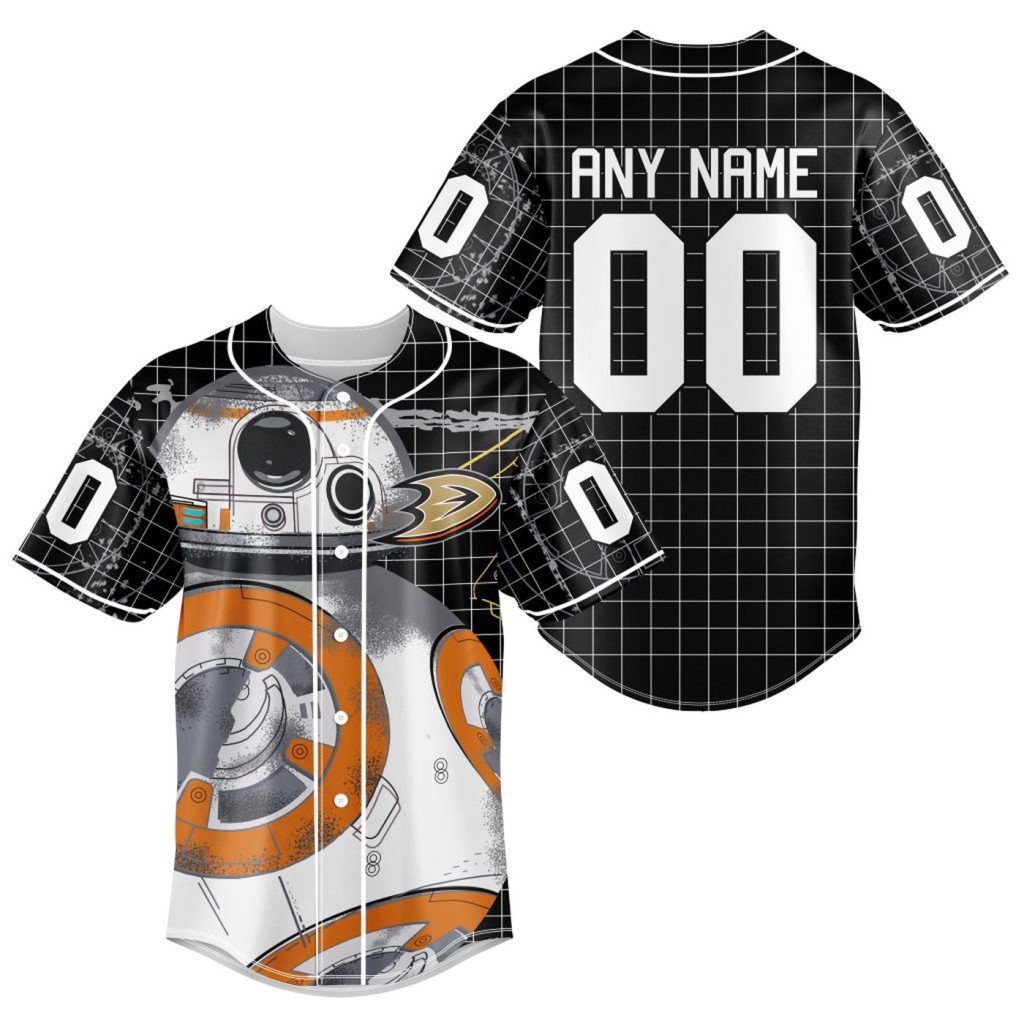 NHL Anaheim Ducks | Specialized Baseball Jersey X BB-8 D Star War NHL Anaheim Ducks | Specialized Baseball Jersey X BB-8 D Star War