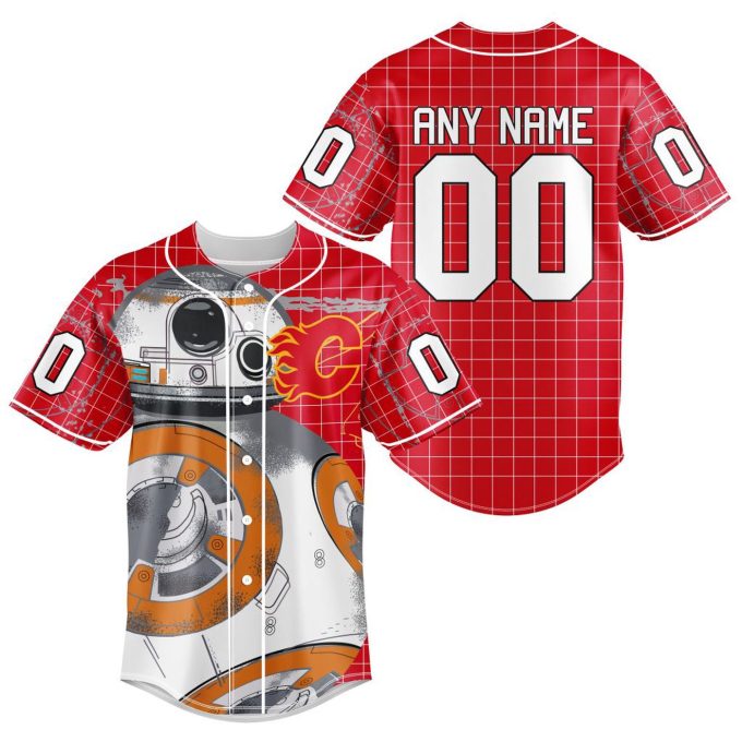 NHL Calgary Flames | Specialized Baseball Jersey X BB-8 D Star War