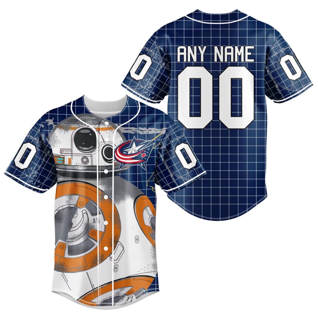 NHL Columbus Blue Jackets | Specialized Baseball Jersey X BB-8 D Star War NHL Columbus Blue Jackets | Specialized Baseball Jersey X BB-8 D Star War