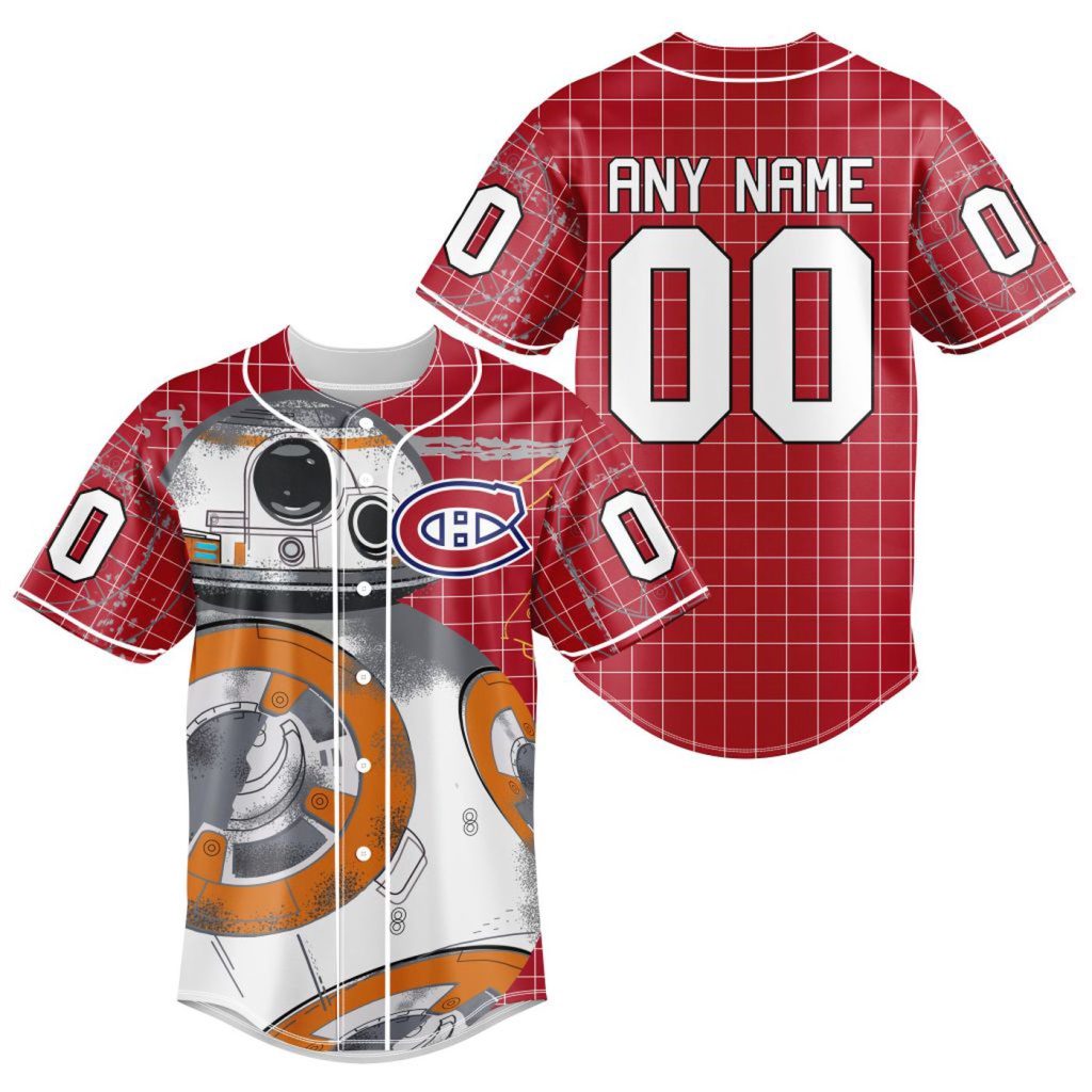 NHL Montreal Canadiens | Specialized Baseball Jersey X BB-8 D Star War NHL Montreal Canadiens | Specialized Baseball Jersey X BB-8 D Star War