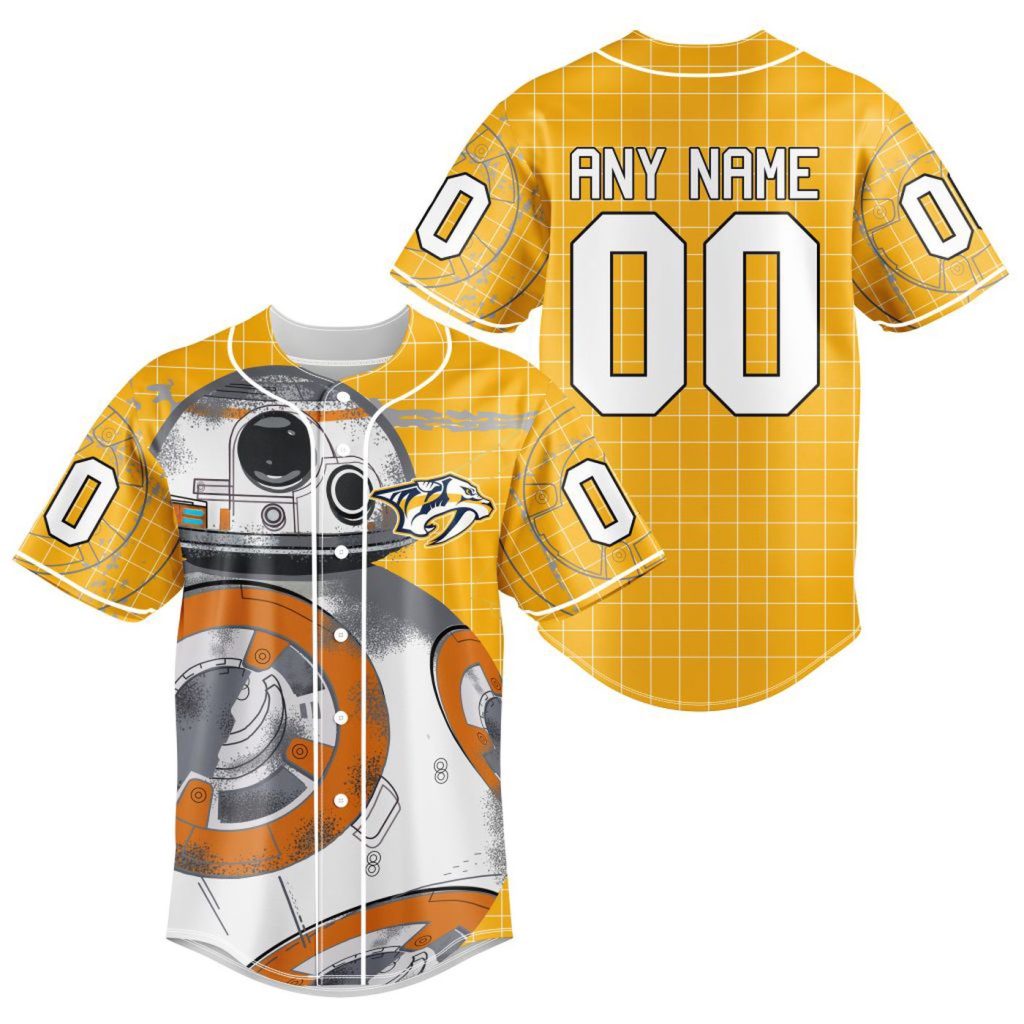 NHL Nashville Predators | Specialized Baseball Jersey X BB-8 D Star War NHL Nashville Predators | Specialized Baseball Jersey X BB-8 D Star War