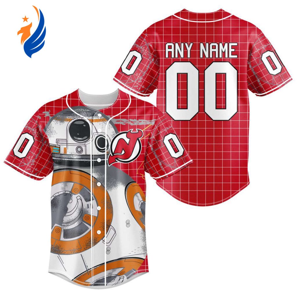 NHL New Jersey Devils | Specialized Baseball Jersey X BB-8 D Star War NHL New Jersey Devils | Specialized Baseball Jersey X BB-8 D Star War