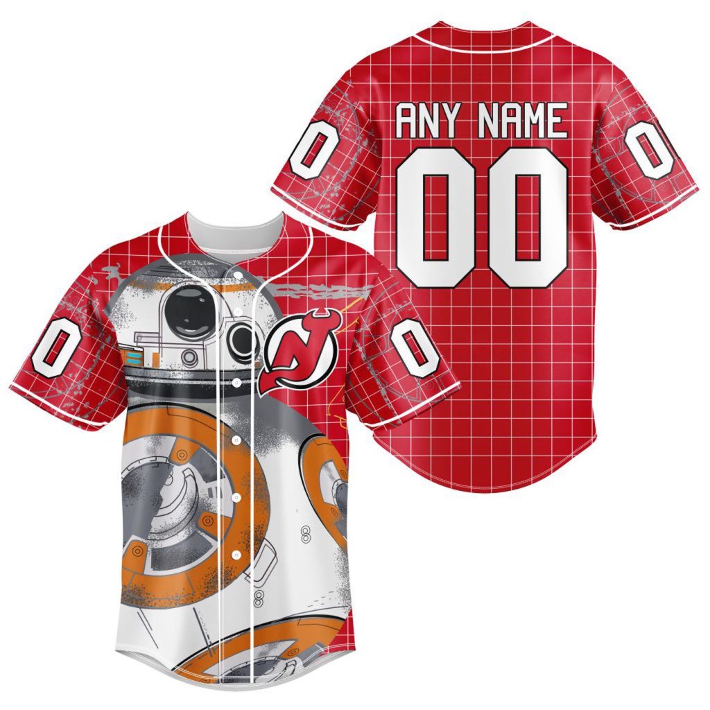 NHL New Jersey Devils | Specialized Baseball Jersey X BB-8 D Star War NHL New Jersey Devils | Specialized Baseball Jersey X BB-8 D Star War