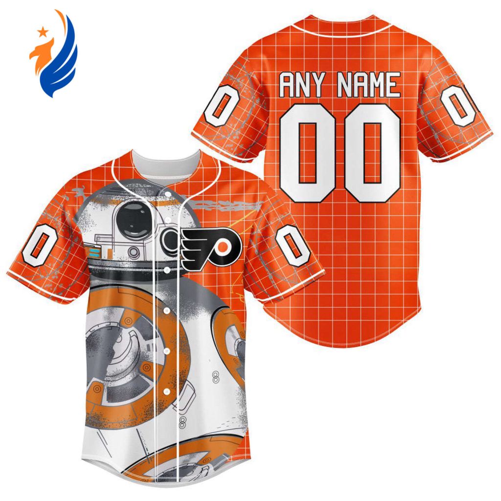 NHL Philadelphia Flyers | Specialized Baseball Jersey X BB-8 D Star War NHL Philadelphia Flyers | Specialized Baseball Jersey X BB-8 D Star War