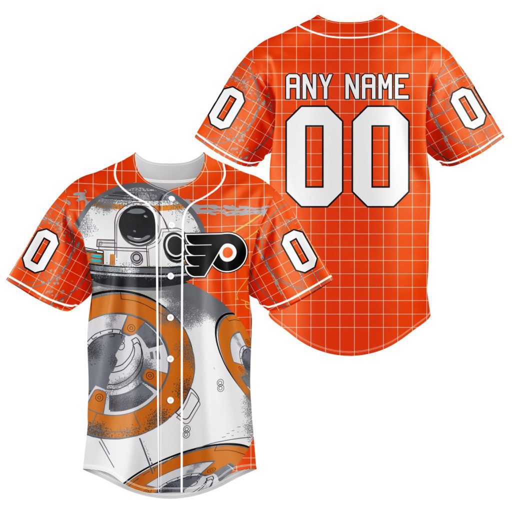 NHL Philadelphia Flyers | Specialized Baseball Jersey X BB-8 D Star War NHL Philadelphia Flyers | Specialized Baseball Jersey X BB-8 D Star War