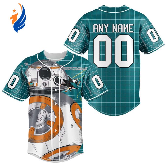 NHL San Jose Sharks | Specialized Baseball Jersey X BB-8 D Star War NHL San Jose Sharks | Specialized Baseball Jersey X BB-8 D Star War