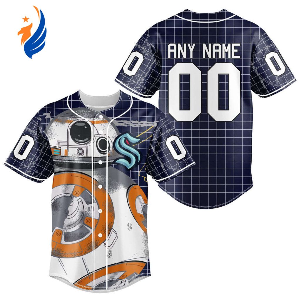 NHL Seattle Kraken | Specialized Baseball Jersey X BB-8 D Star War NHL Seattle Kraken | Specialized Baseball Jersey X BB-8 D Star War