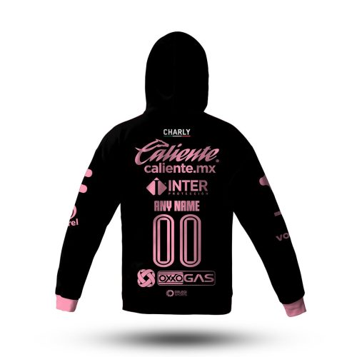 Personalise Club Atlas Charly 2020/21 Breast Cancer Awareness Mask Hoodie Jersey – Black/Pink