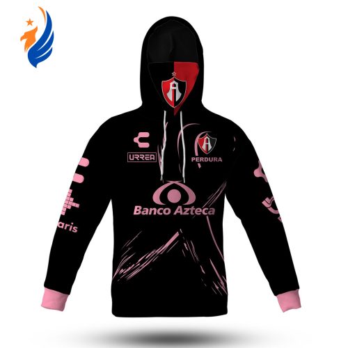 Personalise Club Atlas Charly 2020/21 Breast Cancer Awareness Mask Hoodie Jersey – Black/Pink