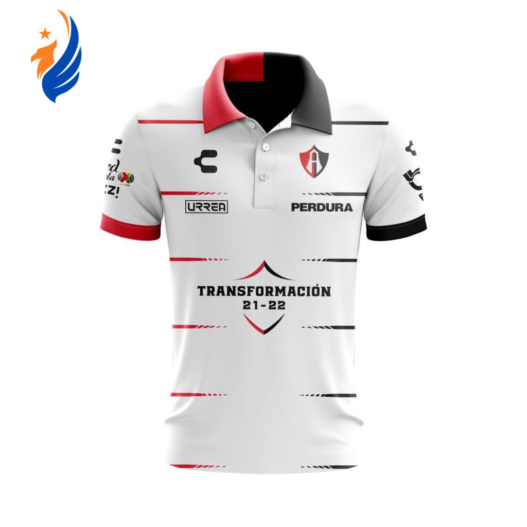 Personalise Liga MX Atlas Charly Fútbol 2021/22 Away Polo Personalise Liga MX Atlas Charly Fútbol 2021/22 Away Polo