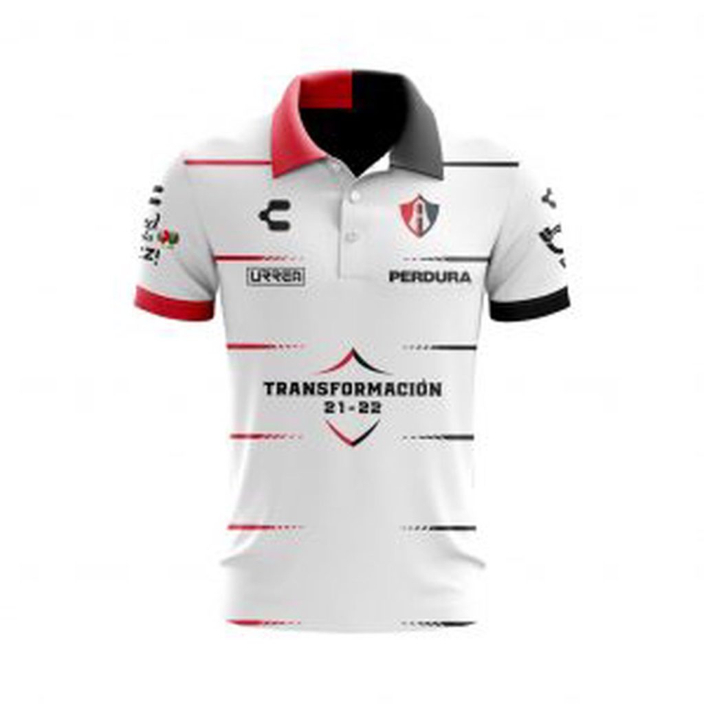 Personalise Liga MX Atlas Charly Fútbol 2021/22 Away Polo Personalise Liga MX Atlas Charly Fútbol 2021/22 Away Polo