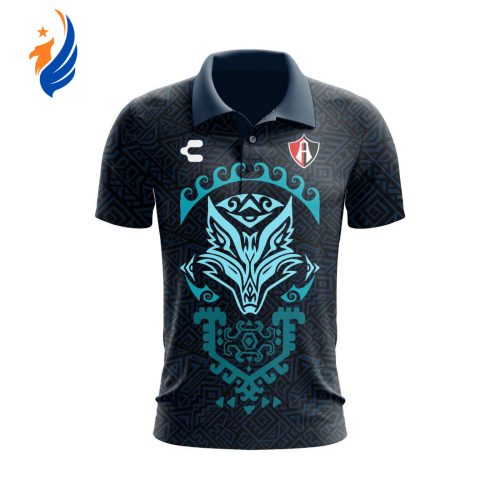 Liga MX Querétaro F.C. Fútbol Polo Shirt Personalise Liga MX Atlas F.C Mix Aztec Culture Concepts Polo Gift for Men Women