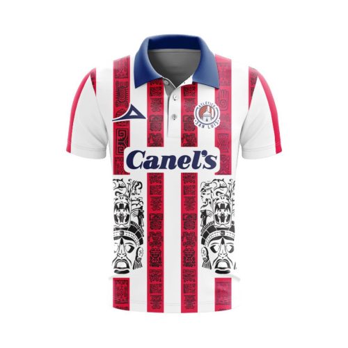Personalise Liga MX Atlético San Luis Fútbol Mix Aztec Culture Concepts Polo Gift for Men Women