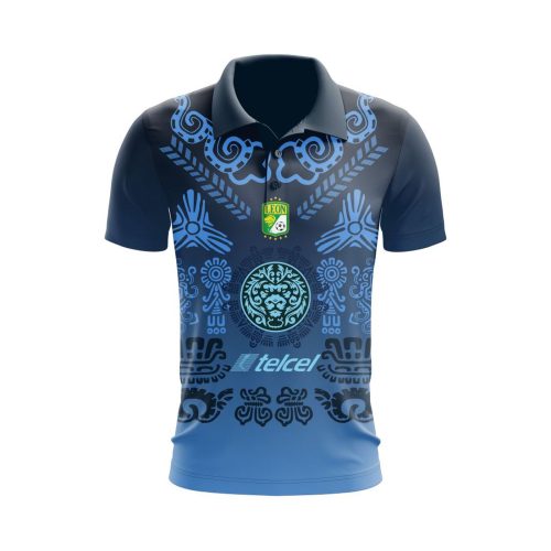 Personalise Liga MX Club León Fútbol Mix Aztec Culture Concepts Polo Gift for Men Women