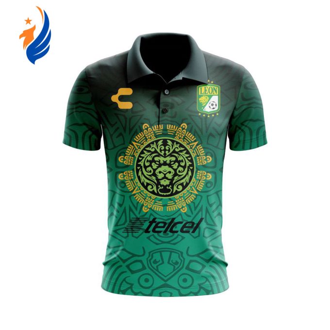 Personalise Liga MX Club León Mix Aztec Culture Concepts Polo Gift for Men Women