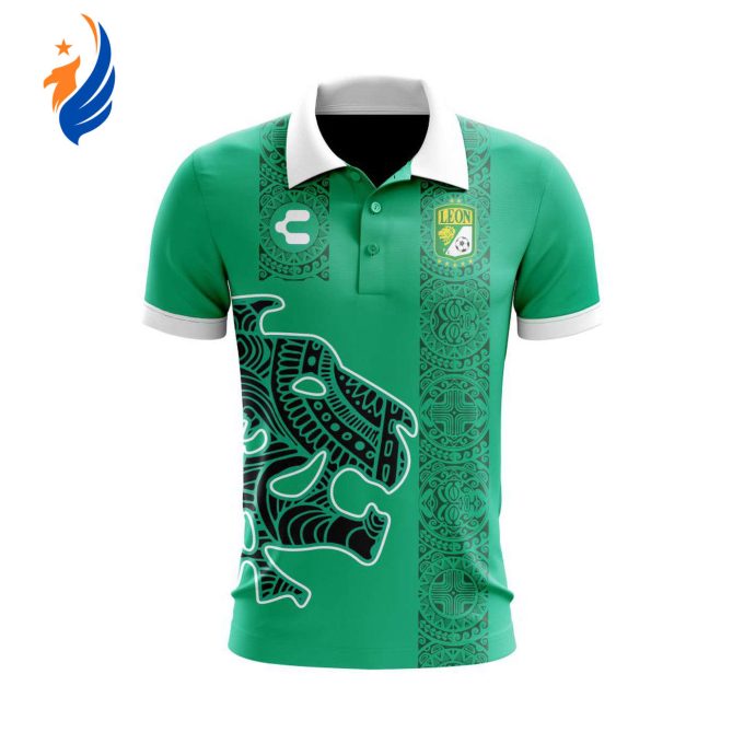 Personalise Liga MX Club León Mix Aztec Culture Concepts Polo Gift for Men Women