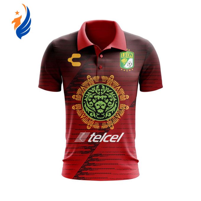 Personalise Liga MX Club León Mix Aztec Culture Concepts Polo Gift for Men Women