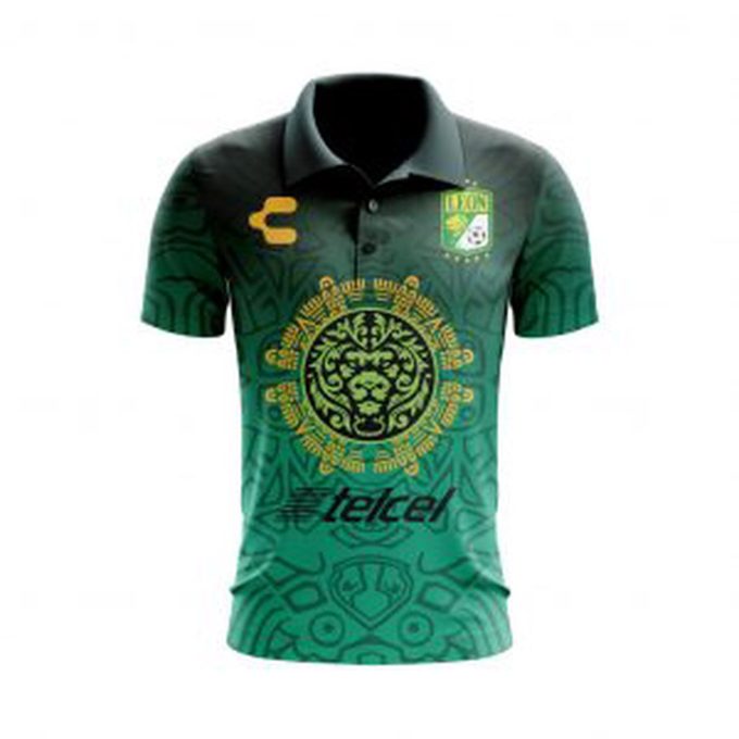 Personalise Liga MX Club León Mix Aztec Culture Concepts Polo Gift for Men Women
