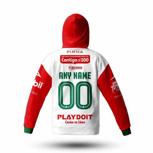 Personalise Liga MX Club Necaxa 2020/21 Home  Mask Hoodie Jersey