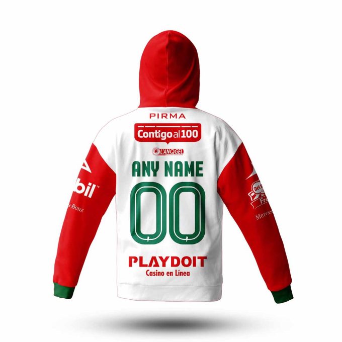 Personalise Liga MX Club Necaxa 2020/21 Home  Mask Hoodie Jersey