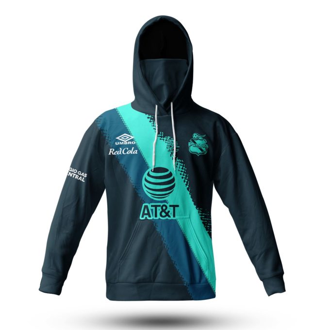 Personalise Liga MX Club Puebla 2020/21 Away Mask Hoodie Jersey