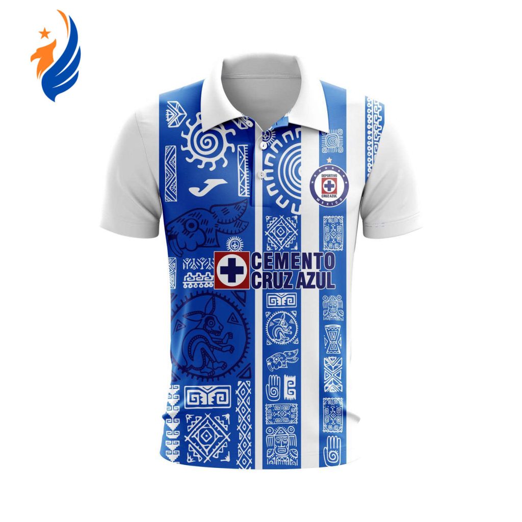 Personalise Liga MX Cruz Azul Mix Aztec Culture Concepts Polo Gift for Men Women Personalise Liga MX Cruz Azul Mix Aztec Culture Concepts Polo Gift for Men Women