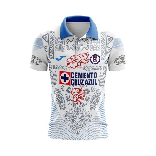 Personalise Liga MX Cruz Azul Mix Aztec Culture Concepts Polo Gift for Men Women