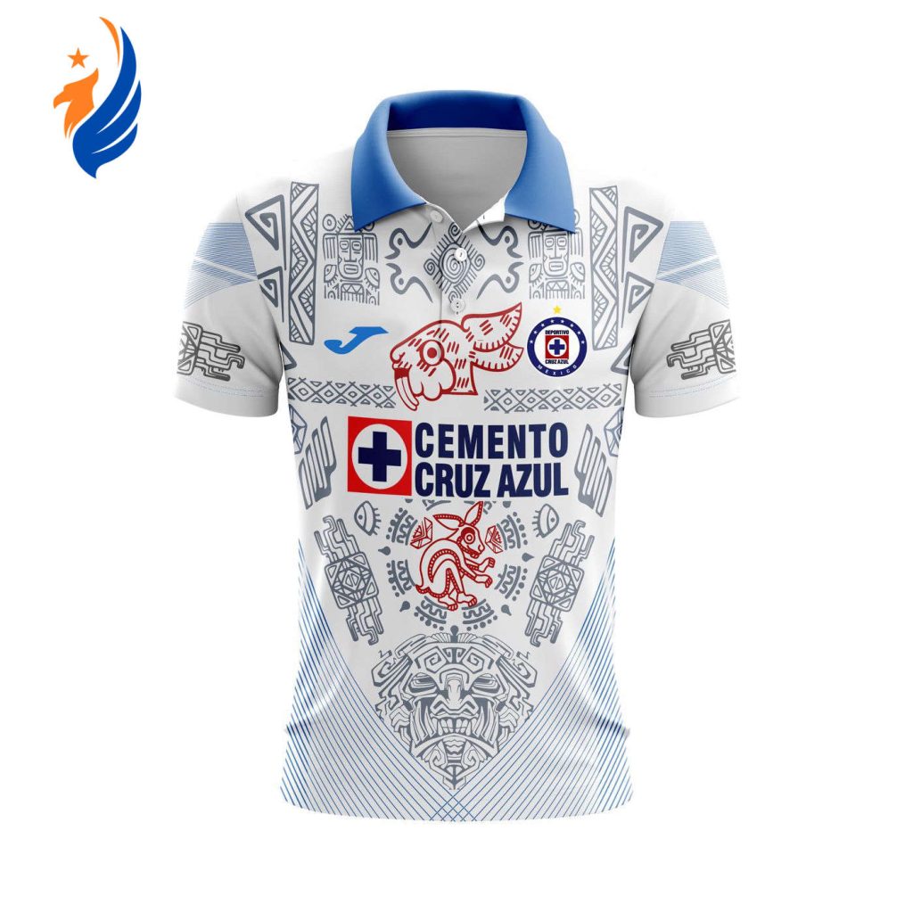 Personalise Liga MX Cruz Azul Mix Aztec Culture Concepts Polo Gift for Men Women Personalise Liga MX Cruz Azul Mix Aztec Culture Concepts Polo Gift for Men Women