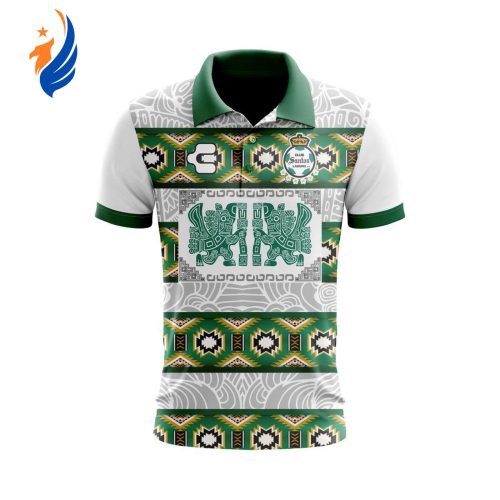Personalise Liga MX Santos Laguna Mix Aztec Culture Concepts Polo Gift for Men Women
